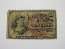 Load image into Gallery viewer, 1863 $.10 Fourth Issue Fractional Currency Obsolete Bank Note Bill 4th VG