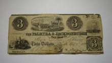 Load image into Gallery viewer, $3 1838 Palmyra Michigan MI Obsolete Currency Bank Note Bill! Jacksonburgh RR