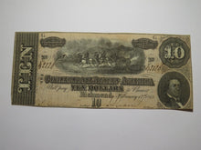Load image into Gallery viewer, $10 1864 Richmond Virginia VA Confederate Currency Bank Note Bill RARE T68 Fine+