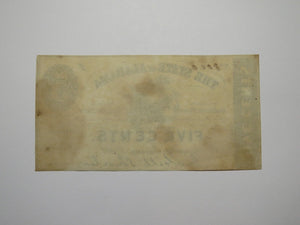 $.05 1863 Montgomery Alabama AL Obsolete Currency Bank Note Bill XF+ Condition