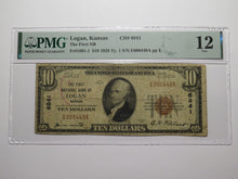 Load image into Gallery viewer, $10 1929 Logan Kansas KS National Currency Bank Note Bill Charter #6841 F12 PMG