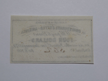 Load image into Gallery viewer, $4 1861 Confederate Bond Coupon Certificate Currency Bank Note Bill UNC