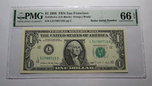 Load image into Gallery viewer, $1 1988 Radar Serial Number Federal Reserve Currency Bank Note Bill PMG UNC66EPQ
