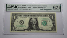 Load image into Gallery viewer, $1 2017 Radar Serial Number Federal Reserve Currency Bank Note Bill PMG UNC67EPQ