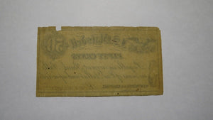 $.50 1862 Wentworth New Hampshire NH Obsolete Currency Bank Bill Fractional Note
