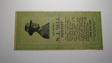 Load image into Gallery viewer, 1861 Confederate Currency Facsimile Political Advertising Note For N.J. Bell