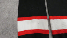 Load image into Gallery viewer, 1989-94 Michel Goulet Chicago Blackhawks NHL Game Hockey Socks Black HOF