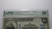 Load image into Gallery viewer, $10 1902 Franklin New Hampshire NH National Currency Bank Note Bill #2443 VF20