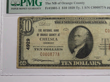 Load image into Gallery viewer, $10 1929 Chelsea Vermont VT National Currency Bank Note Bill Charter #4929 F15
