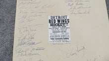 Load image into Gallery viewer, 1957 Detroit Red Wings Hockey Team Signed Promo Poster Gordie Howe Terry Sawchuk