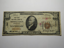 Load image into Gallery viewer, $10 1929 Middletown Connecticut CT National Currency Bank Note Bill Charter #397