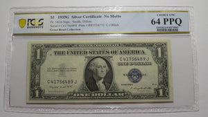 3 $1 1935-G Silver Certificate Currency Bank Notes Consecutive Examples UNC64PPQ