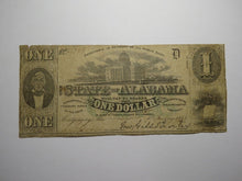 Load image into Gallery viewer, $1 1863 Montgomery Alabama AL Obsolete Currency Bank Note Bill State of Alabama