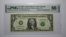 Load image into Gallery viewer, $1 1995 Repeater Serial Number Federal Reserve Currency Bank Note Bill PMG UNC66