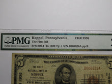 Load image into Gallery viewer, $5 1929 Koppel Pennsylvania National Currency Bank Note Bill Ch. #11938 VF20 PMG