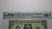 Load image into Gallery viewer, $1 2003 Repeater Serial Number Federal Reserve Currency Bank Note Bill PMG UNC66