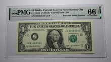 Load image into Gallery viewer, $1 2003 Repeater Serial Number Federal Reserve Currency Bank Note Bill PMG UNC66