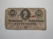 Load image into Gallery viewer, $.50 1863 Richmond Virginia VA Confederate Currency Bank Note Bill RARE T63