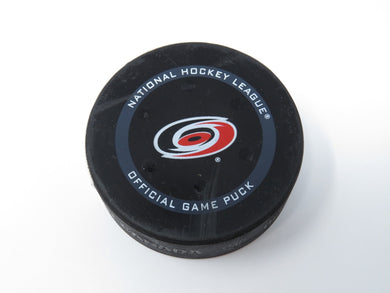 2022 Boston Bruins Vs. Carolina Hurricanes Game 2 NHL Playoffs Game Used Puck G2