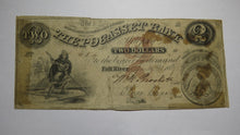 Load image into Gallery viewer, $2 1859 Fall River Rhode Island Obsolete Currency Bank Note Bill Pocasset Bank