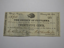 Load image into Gallery viewer, $.25 1862 Palmyra Virginia VA Obsolete Currency Bank Note Bill -Fluvanna County