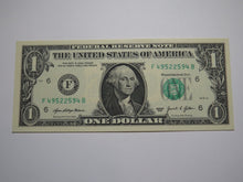 Load image into Gallery viewer, $1 2021 Radar Serial Number Federal Reserve Currency Bank Note Bill UNC 49522594