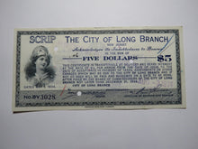 Load image into Gallery viewer, $5 1934 Long Branch New Jersey NJ Obsolete Currency Bank Note Scrip City of LB