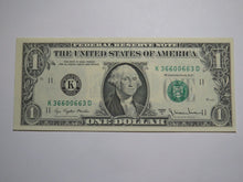 Load image into Gallery viewer, $1 1977 Radar Serial Number Federal Reserve Currency Bank Note Bill UNC 36600663
