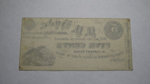 $.05 1852 Jordanville New York NY Obsolete Currency Bank Note Bill!  Herkimer Co