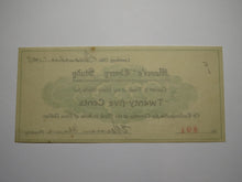 Load image into Gallery viewer, $.25 1907 Lewisburg Ohio Obsolete Currency Note Bill Moore's Cheery Study UNC++
