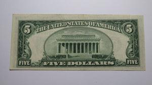 $5 1934-A Gutter Fold Error Federal Reserve Bank Note Currency Bill Very Fine++