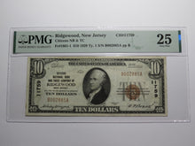 Load image into Gallery viewer, $10 1929 Ridgewood New Jersey NJ National Currency Bank Note Bill Ch #11759 VF25