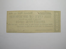Load image into Gallery viewer, $.25 1862 Richmond Virginia Obsolete Currency Bank Note Bill City of Rich. UNC++