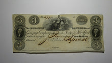 Load image into Gallery viewer, $3 1826 Hoboken New Jersey Obsolete Currency Bank Note Bill Hoboken Banking AU++