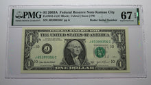 Load image into Gallery viewer, $1 2003 Radar Serial Number Federal Reserve Currency Bank Note Bill PMG UNC67EPQ