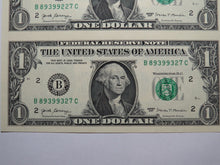Load image into Gallery viewer, $1 2017 Uncut New York BEP Uncirculated Currency Sheet 2 Federal Reserve Notes