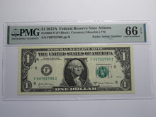 Load image into Gallery viewer, $1 2017 Radar Serial Number Federal Reserve Currency Bank Note Bill PMG UNC66EPQ