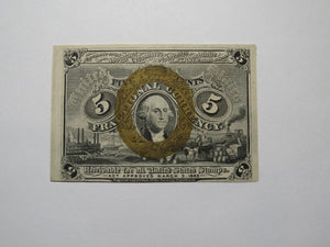 1863 $.05 Second Issue Fractional Currency Obsolete Bank Note Bill 2nd AU! USA