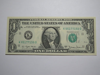 $1 1977 Radar Serial Number Federal Reserve Currency Bank Note Bill UNC 05177150