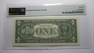$1 2003 Radar Serial Number Federal Reserve Currency Bank Note Bill PMG UNC66EPQ