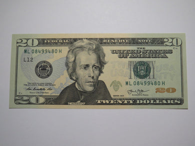 $20 2013 Radar Serial Number Federal Reserve Currency Bank Note Bill #08499480