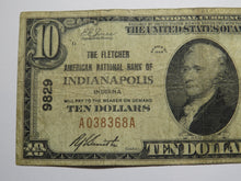 Load image into Gallery viewer, $10 1929 Indianapolis Indiana IN National Currency Bank Note Bill Charter #9829