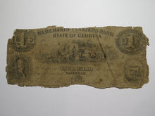 Load image into Gallery viewer, $1 1860 Savannah Georgia Obsolete Currency Bank Note Bill Merchants Planters