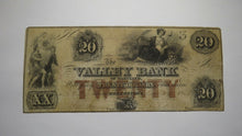 Load image into Gallery viewer, $20 1855 Hagerstown Maryland MD Obsolete Currency Bank Note Bill The Valley Bank