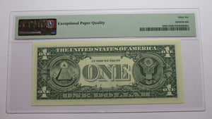 $1 2017 Repeater Serial Number Federal Reserve Currency Bank Note Bill PMG UNC66