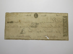 $3 1806 Gloucester Rhode Island Obsolete Currency Note Farmers Exchange Bank