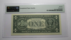 $1 1988 Radar Serial Number Federal Reserve Currency Bank Note Bill PMG UNC66EPQ