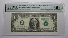 Load image into Gallery viewer, $1 2003 Radar Serial Number Federal Reserve Currency Bank Note Bill PMG UNC66EPQ