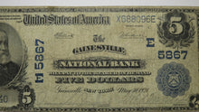 Load image into Gallery viewer, $5 1902 Gainesville New York NY National Currency Bank Note Bill Ch. #5867 RARE