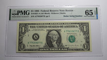 Load image into Gallery viewer, $1 1995 Radar Serial Number Federal Reserve Currency Bank Note Bill PMG UNC65EPQ